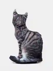 Серебряный мягкая подушка Кошка/Кот, реалистичная