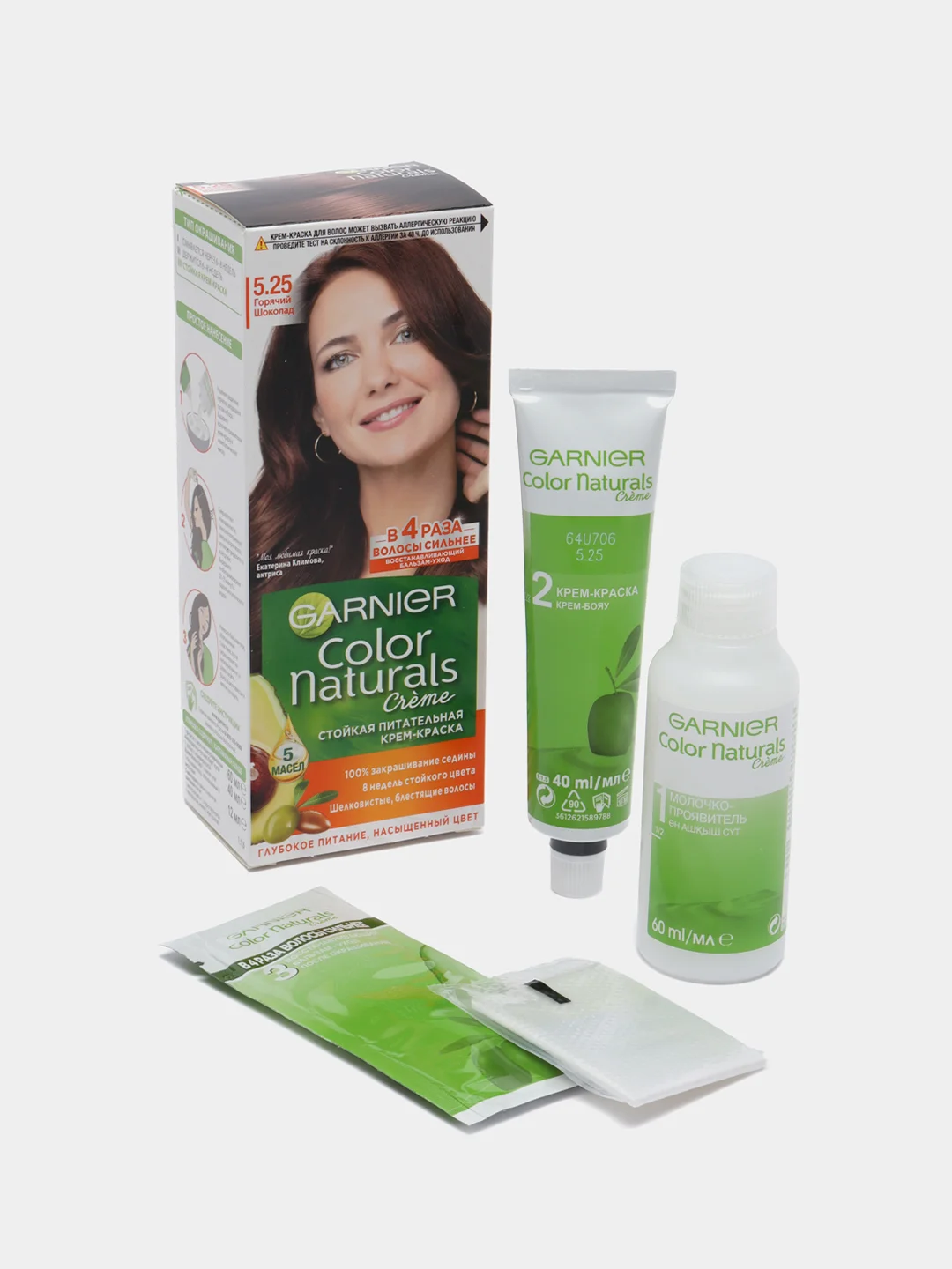 Garnier Стойкая питательная крем-краска для волос "Color Naturals", 5.25, Горячий шоколад
