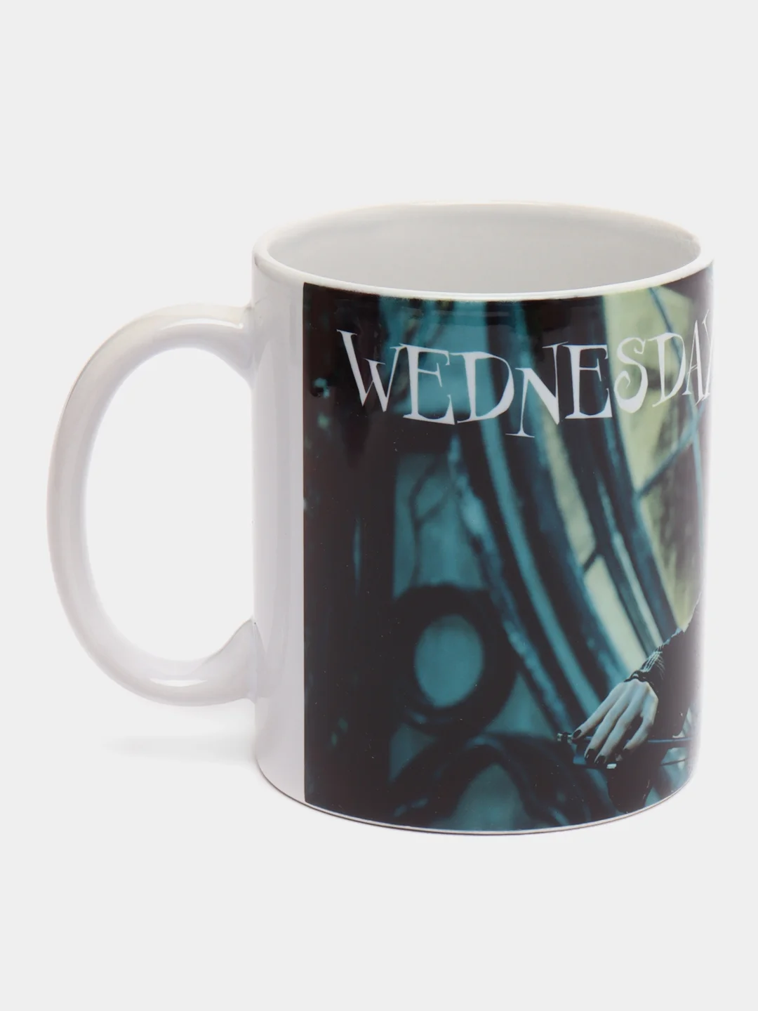 Бордовый кружка с принтом по мотивам сериала Wednesday (Уэнсдей)