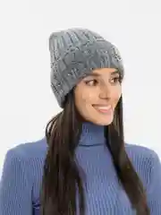 Угольный шапка женская зимняя КЕТ на флисе