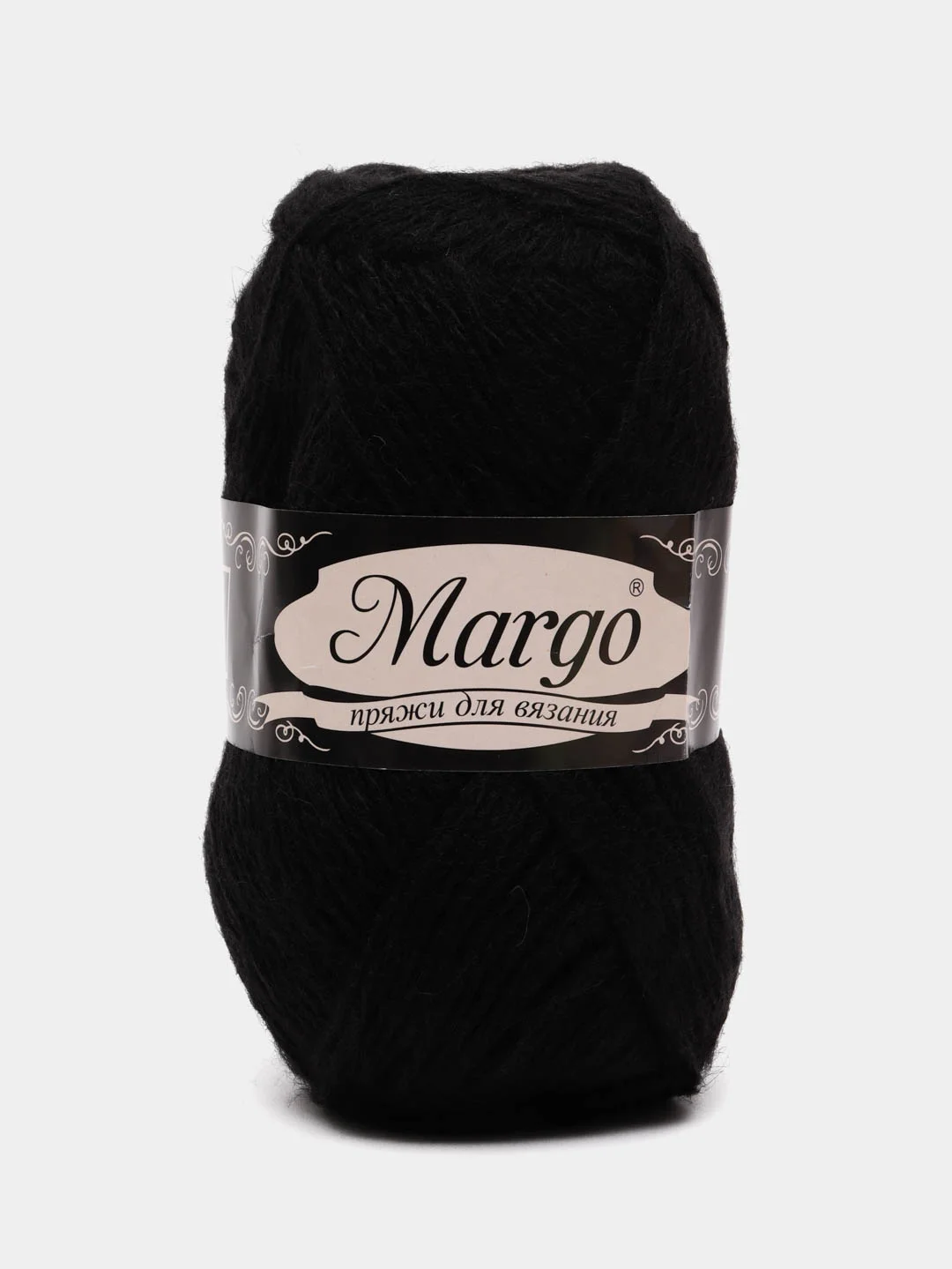 Черный пряжа для вязания Margo, акрил с пухом, 230 м, 100 г
