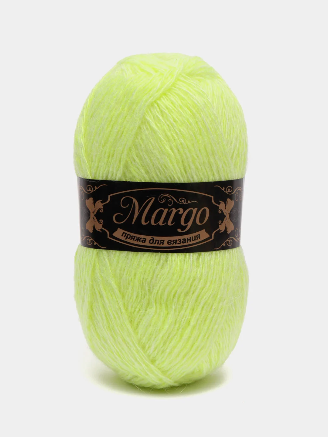 Светло-жёлтый пряжа для вязания Margo, акрил с пухом, 230 м, 100 г
