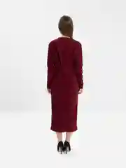 Бордовый платье женское