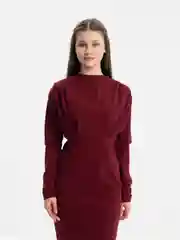 Бордовый платье женское