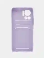 Сиреневый чехол Infinix NOTE 12 VIP, с карманом для карт ( Инфиникс Нот 12 вип)