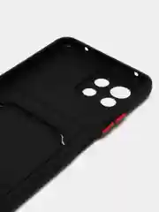 Черный чехол для Xiaomi Mi 11 Lite / Mi 11 Lite 5G NE / Ми 11 Лайт с карманом для карт