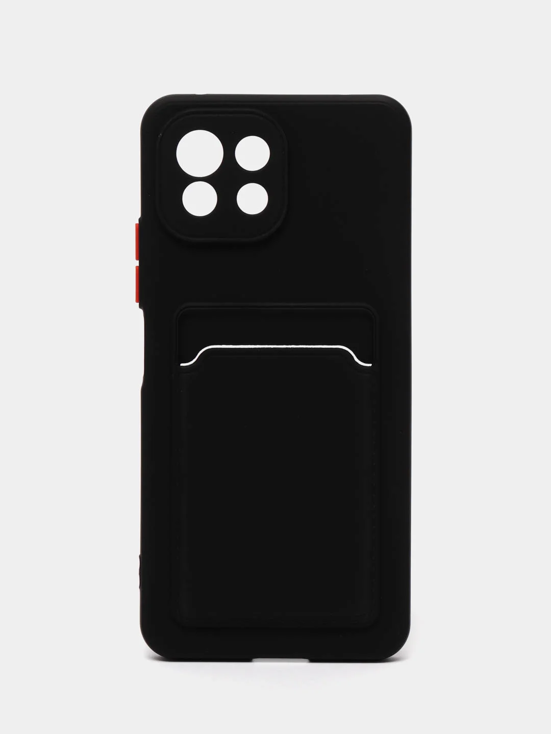 Черный чехол для Xiaomi Mi 11 Lite / Mi 11 Lite 5G NE / Ми 11 Лайт с карманом для карт