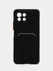 Черный чехол для Xiaomi Mi 11 Lite / Mi 11 Lite 5G NE / Ми 11 Лайт с карманом для карт
