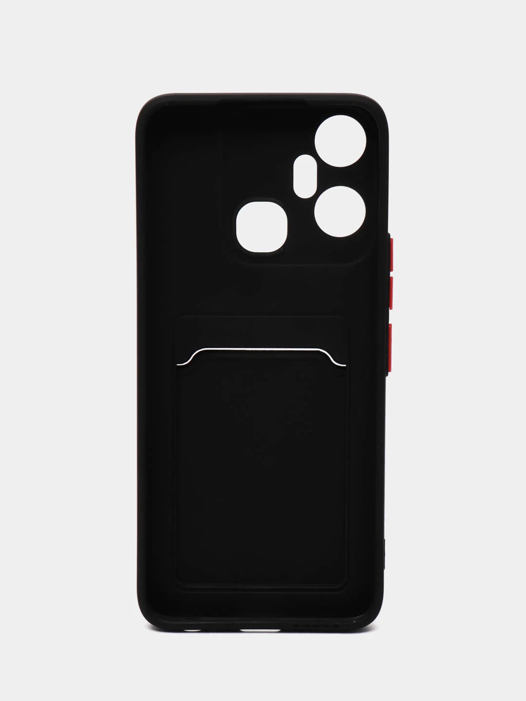 Черный чехол для Infinix Smart 6 Plus, с карманом для карт (Смарт 6 Плюс)