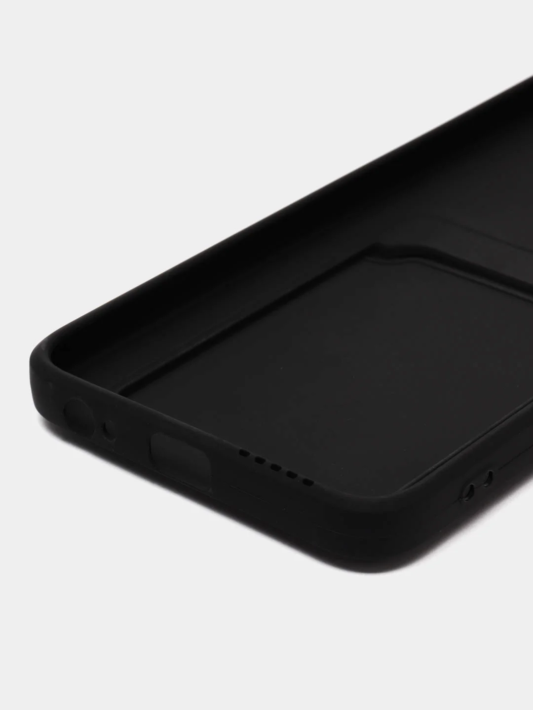 Черный чехол для Infinix Smart 6 Plus, с карманом для карт (Смарт 6 Плюс)