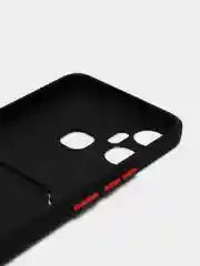 Черный чехол для Infinix Smart 6 Plus, с карманом для карт (Смарт 6 Плюс)