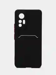 Черный чехол для Xiaomi 12 Lite (Сяоми 12 Лайт), с карманом для карт