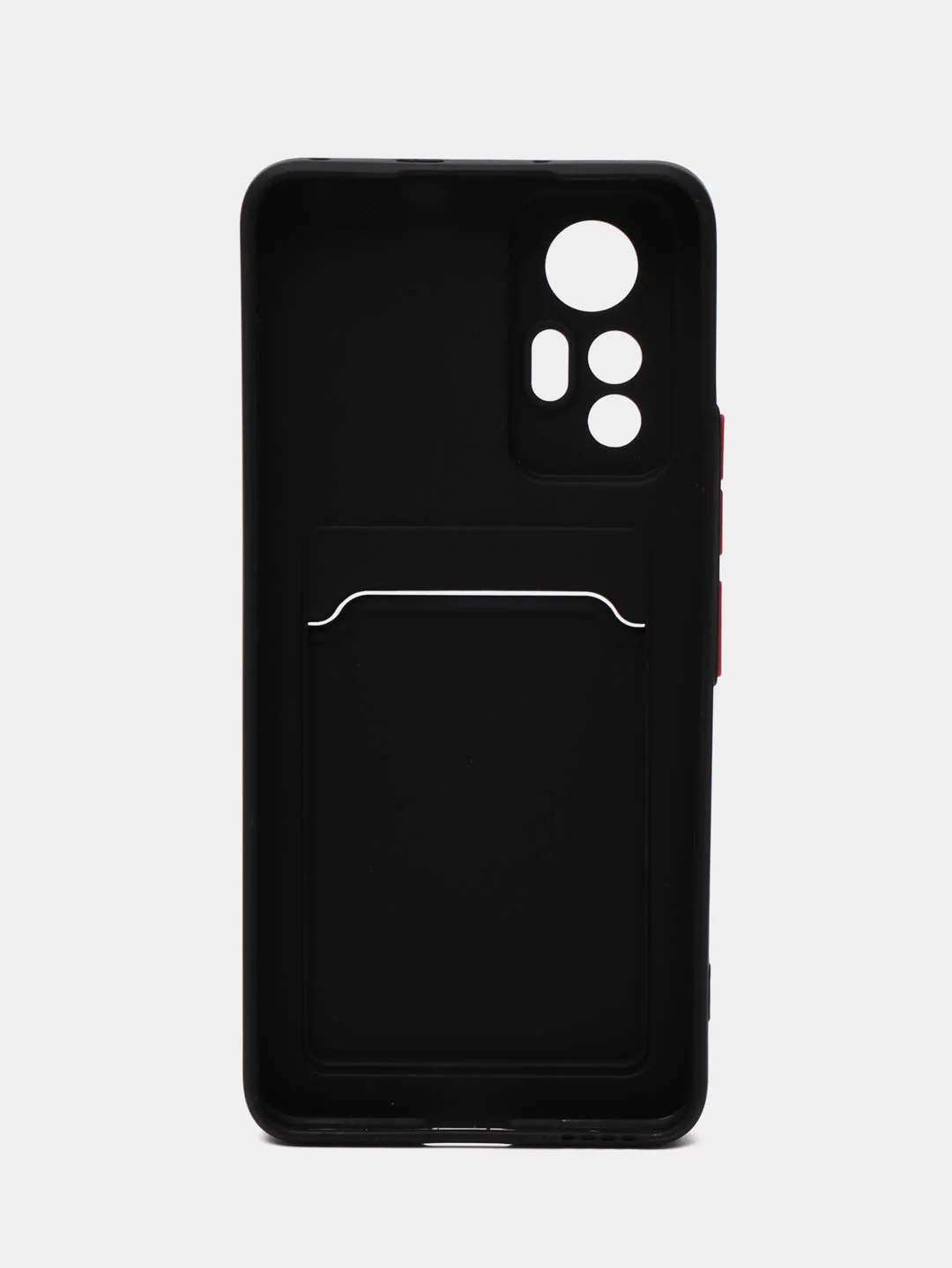 Черный чехол для Xiaomi 12 Lite (Сяоми 12 Лайт), с карманом для карт