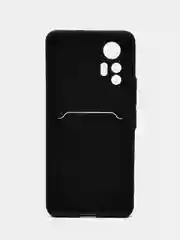Черный чехол для Xiaomi 12 Lite (Сяоми 12 Лайт), с карманом для карт