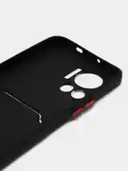 Черный чехол Infinix NOTE 12 VIP, с карманом для карт ( Инфиникс Нот 12 вип)