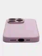 Фиолетовый чехол для iPhone (Айфон) 14, Pro, Plus, со стеклянной панелью