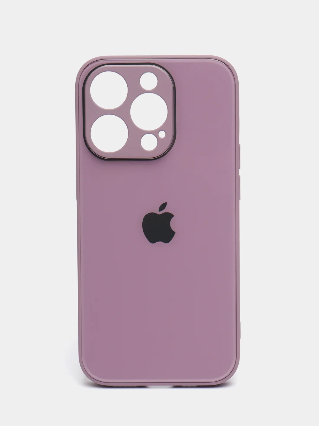 Фиолетовый чехол для iPhone (Айфон) 14, Pro, Plus, со стеклянной панелью