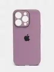 Фиолетовый чехол для iPhone (Айфон) 14, Pro, Plus, со стеклянной панелью