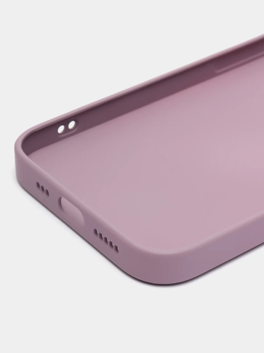 Фиолетовый чехол для iPhone (Айфон) 14, Pro, Plus, со стеклянной панелью