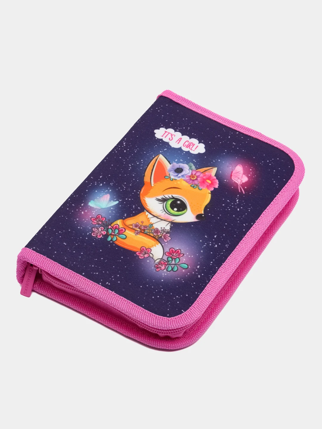 Пенал BRAUBERG, 1 отделение, полиэстер, 21х14 см, Little fox, 270709