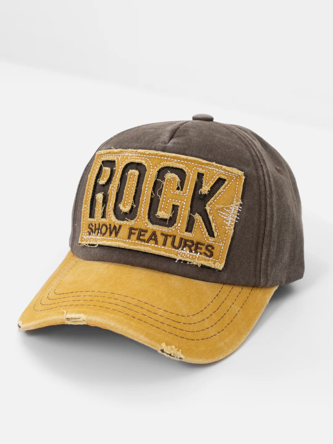 Горчичный бейсболка кепка ROCK унисекс