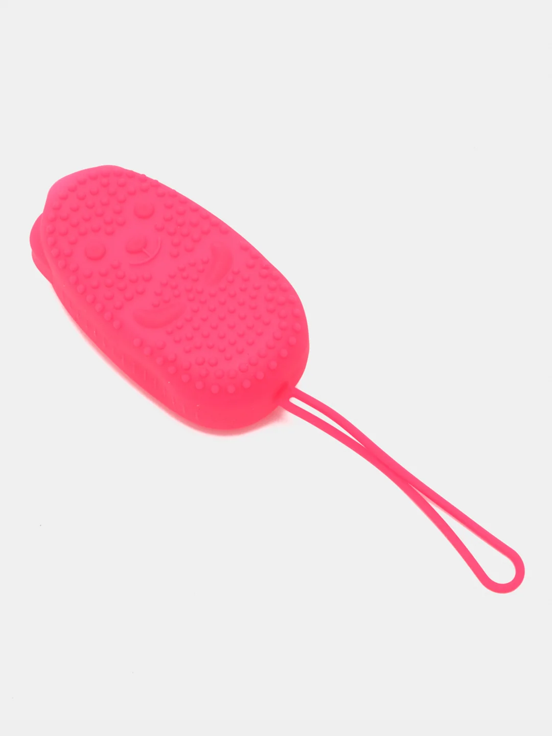 Розовый силиконовая губка/мочалка для душа Bubbles Bath Brush