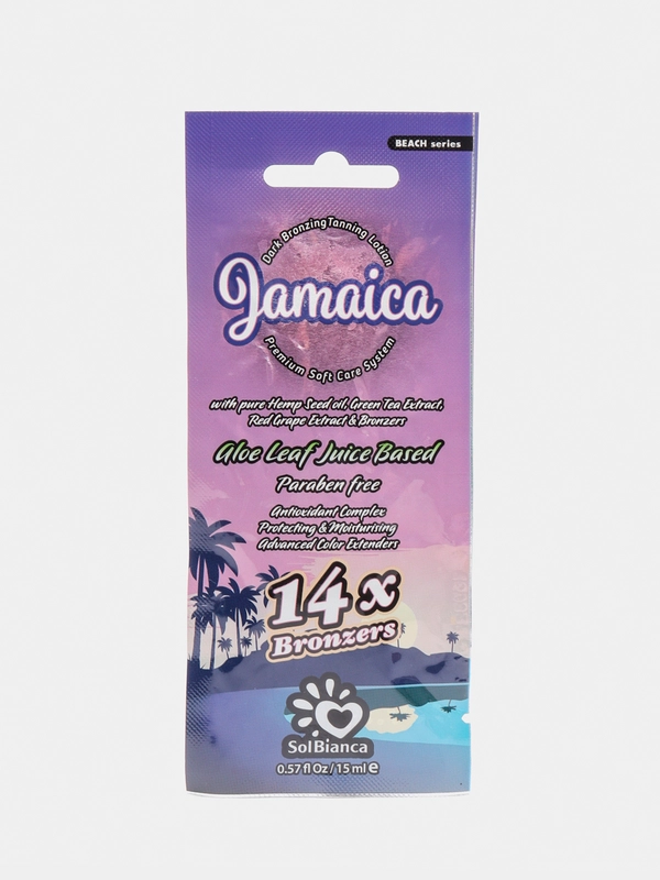 КРЕМ С ЭФФЕКТОМ АВТОЗАГАРА "JAMAICA" С МАСЛОМ СЕМЯН КОНОПЛИ, ЭКСТРАКТОМ ЗЕЛЕНОГО ЧАЯ