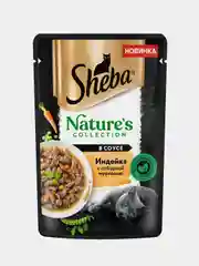 Влажный корм для кошек Sheba Natures Collection, с индейкой и морковью, 28 штук по 75 г