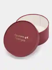 Красный круглая коробка с крышкой