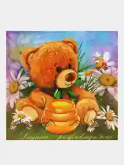 Мятный мозаика-вышивка, алмазная, на холсте, без подрамника, 25 х 25 см