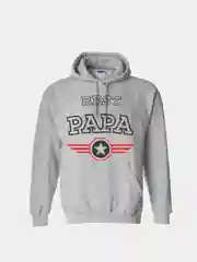 Серый меланж худи CoolPodarok "Best papa" (папа)