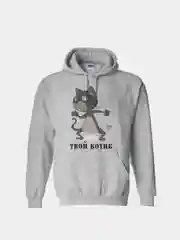 Серый меланж худи CoolPodarok "Твой котик"