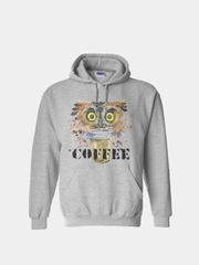 Толстовка CoolPodarok Coffee "Краски. Сова с кофе"