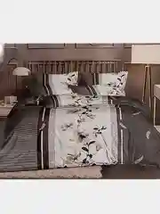 Песочный хаки подарочный комплект постельного белья, 1,5-спальный Хлопок / Постельное белье Евро 2 сп