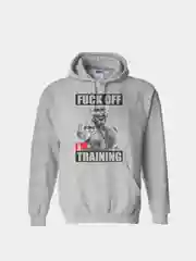 Серый меланж толстовка CoolPodarok "Fuck off I am training"