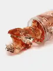 Медный поталь в хлопьях в баночке, сусальное золото