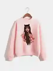 Розовый толстовка женская