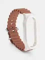 Коричневый силиконовый ремешок для Xiaomi Mi Band 3 / 4 / 5 / 6