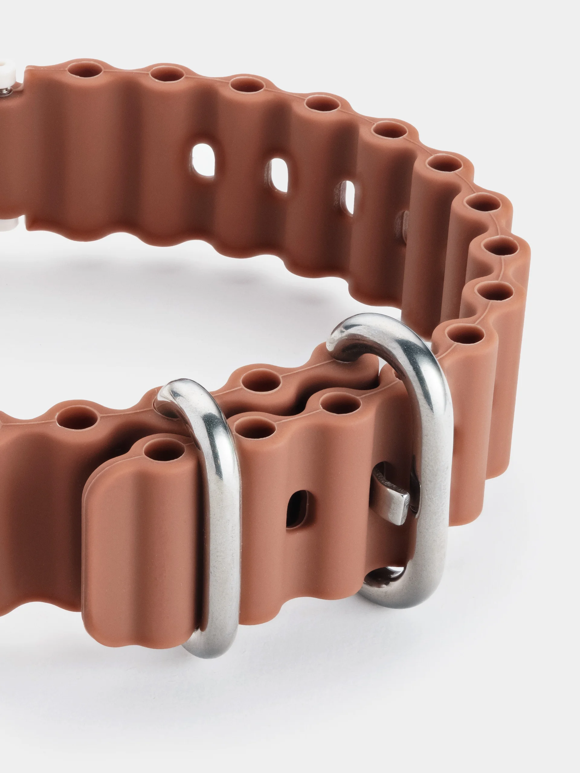 Коричневый силиконовый ремешок для Xiaomi Mi Band 3 / 4 / 5 / 6