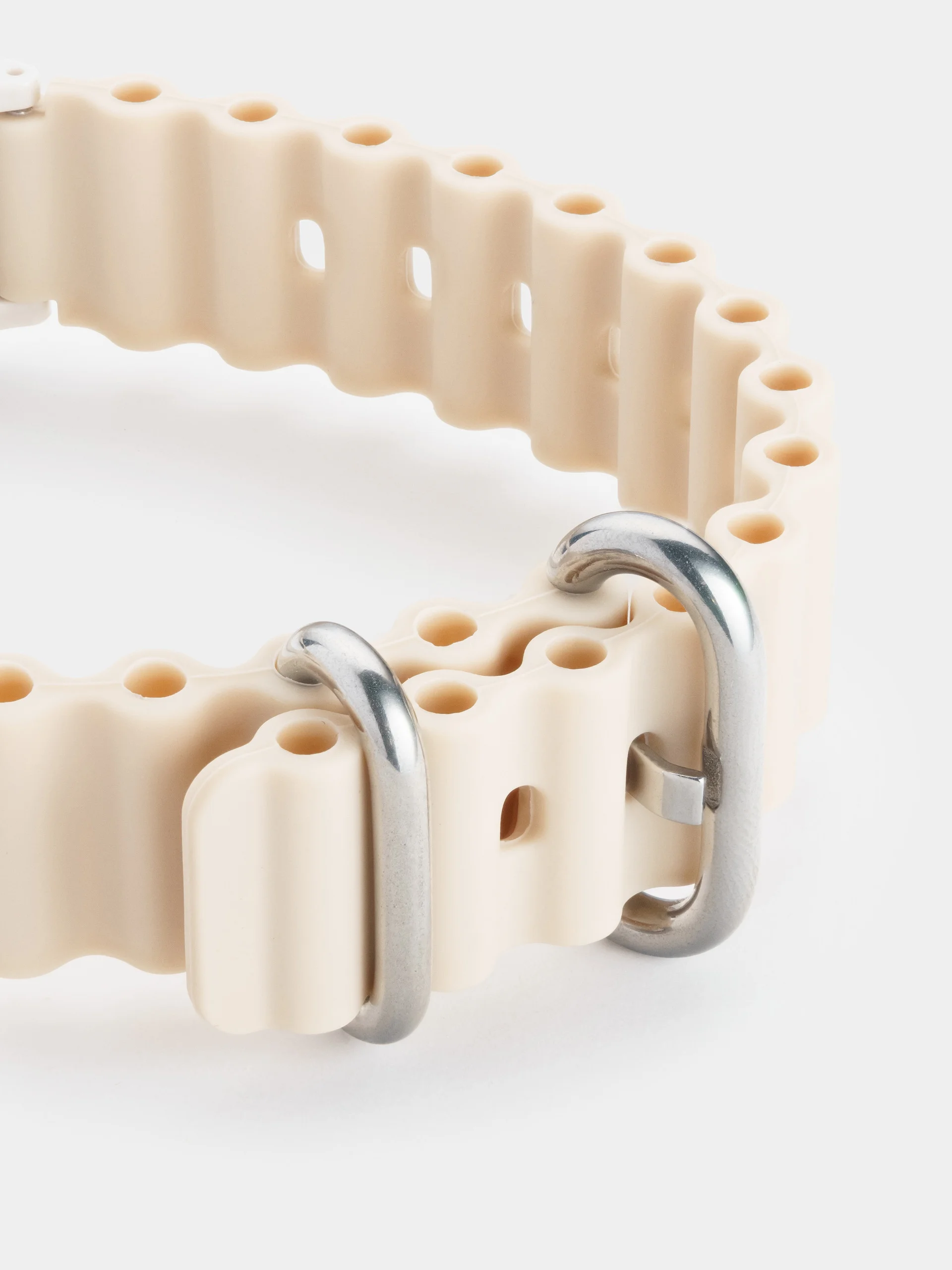 Бежевый силиконовый ремешок для Xiaomi Mi Band 3 / 4 / 5 / 6