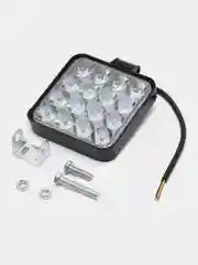 Белый вспышка ФСО,фара автомобильная, светодиодная, 16 LED, 48W, Стробоскоп