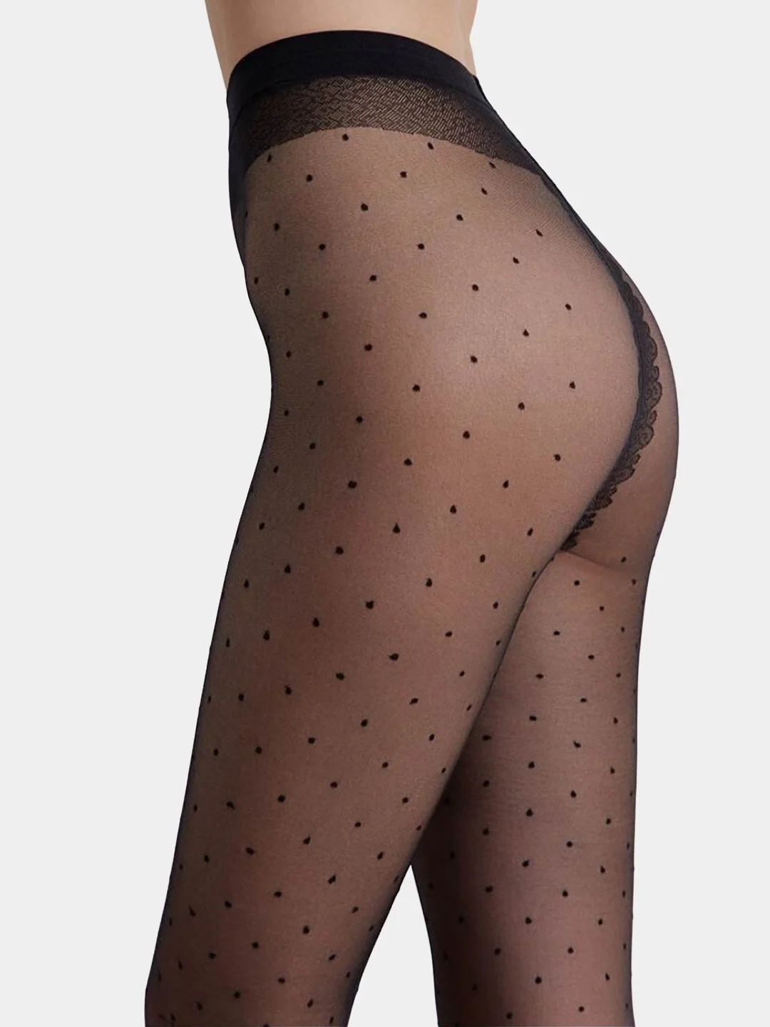 Черный колготки женские Conte Elegant "FANTASY DOTS"