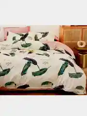 Прозрачный комплект постельного белья 2- х спальный, однотонный, 2-x спальный, хлопок / Евро