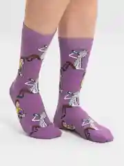 Фиолетовый носки Рик и Морти, 7 видов (Rick and Morty)