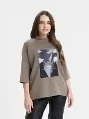 Зелёный хаки кофта женская, с длинным рукавом, оверсайз