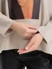Бежевый кофта женская, с длинным рукавом, оверсайз