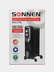 Обогреватель масляный SONNEN DFN-07BL, 1500Вт, 7 секций, черный, 455310