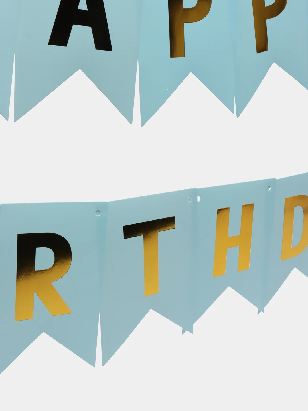 Голубой гирлянда растяжка Happy Birthday / С днём рождения, бумажное украшение для праздника