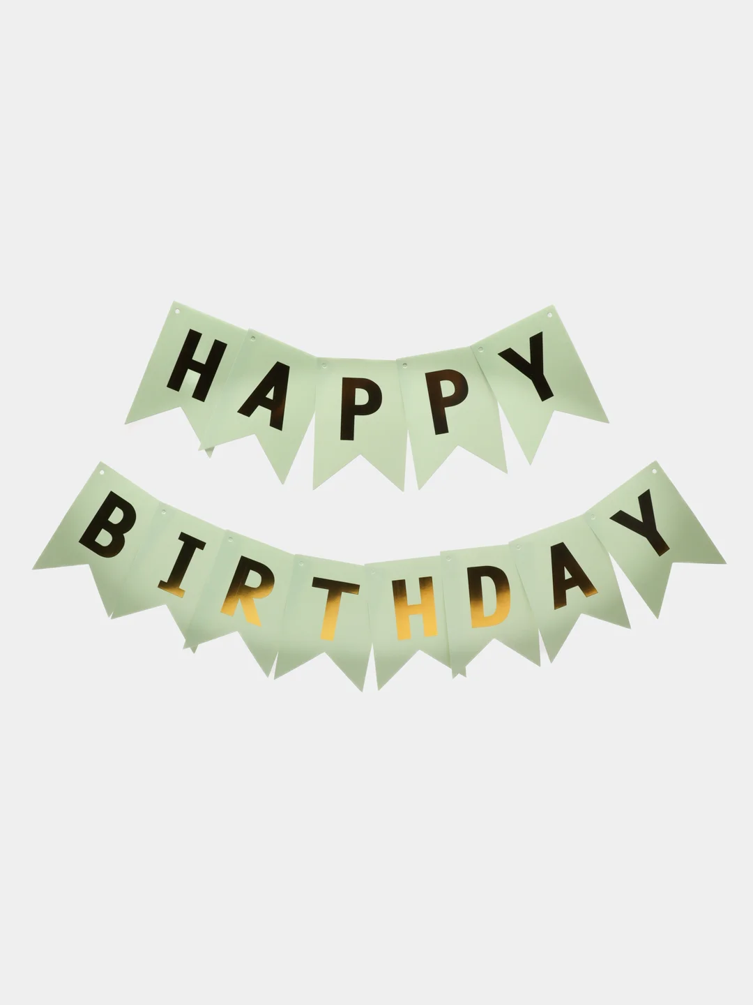 Лесной зеленый гирлянда растяжка Happy Birthday / С днём рождения, бумажное украшение для праздника