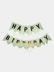 Лесной зеленый гирлянда растяжка Happy Birthday / С днём рождения, бумажное украшение для праздника